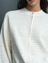 French Connection Mayim Ribbed Knit Zip Cardigan Porcelain Cream