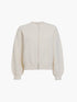 French Connection Mayim Ribbed Knit Zip Cardigan Porcelain Cream