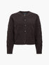 French Connection Varli Floral Drawing Cardigan Mocha Brown