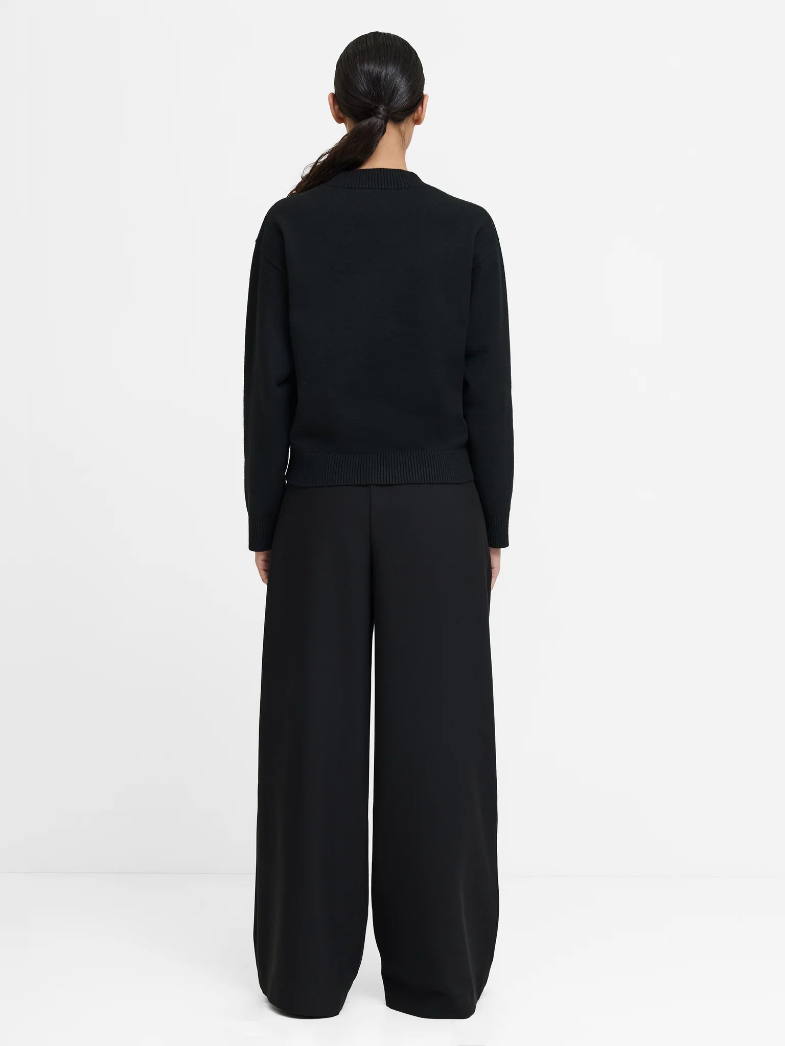 French Connection Oriana Floral Neck Jumper Black/Khaki Green Multi