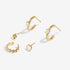 Joma Stacks Of Style White Pearl Gold Set Of 3 Earrings