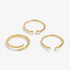 Joma Stacks Of Style White Pearl Gold Set Of 3 Rings