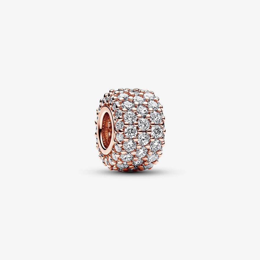 Pandora Rose Sparkling Pavé Triple-row Charm