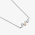 Joma Halo Pearl CZ & Pearl Cluster Silver Necklace