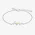 Joma Halo Pearl CZ & Pearl Cluster Silver Bracelet