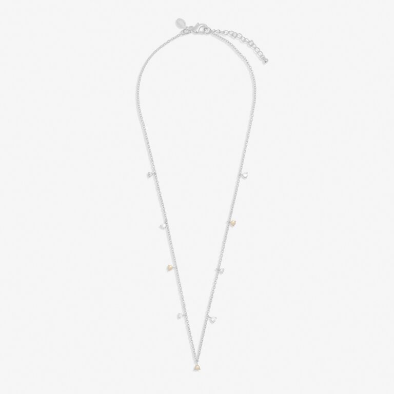 Joma Halo Pearl CZ & Pearl Charms Silver Necklace