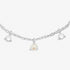 Joma Halo Pearl CZ & Pearl Charms Silver Bracelet