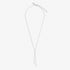 Joma Halo Pearl CZ & Pearl Lariat Silver Necklace