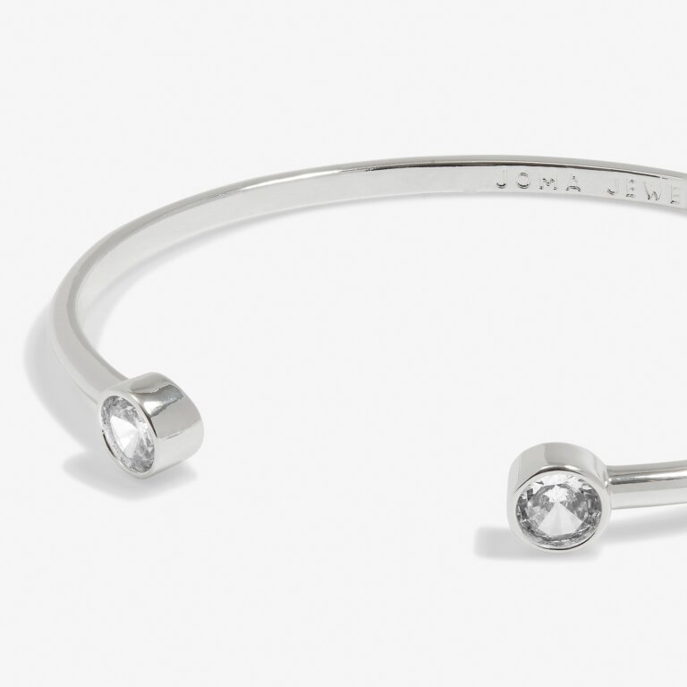 Joma Halo Pearl CZ Silver Bangle