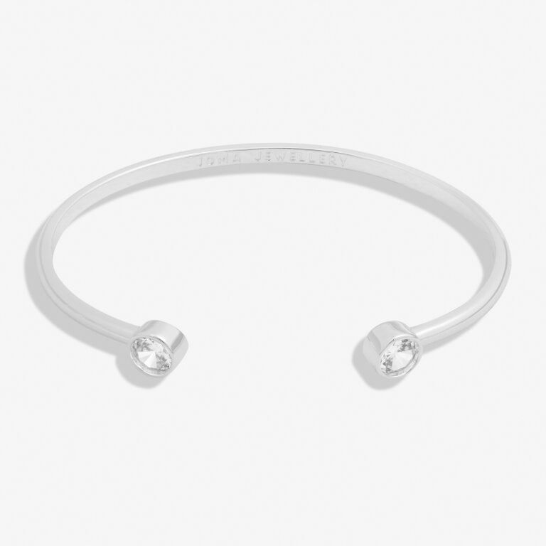 Joma Halo Pearl CZ Silver Bangle