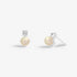 Joma Halo Pearl CZ & Pearl Silver Earrings