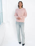 French Connection Patrice Knit Floral Motif Jumper Powder Pink