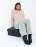 French Connection Patrice Knit Floral Motif Jumper Powder Pink