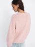 French Connection Patrice Knit Floral Motif Jumper Powder Pink