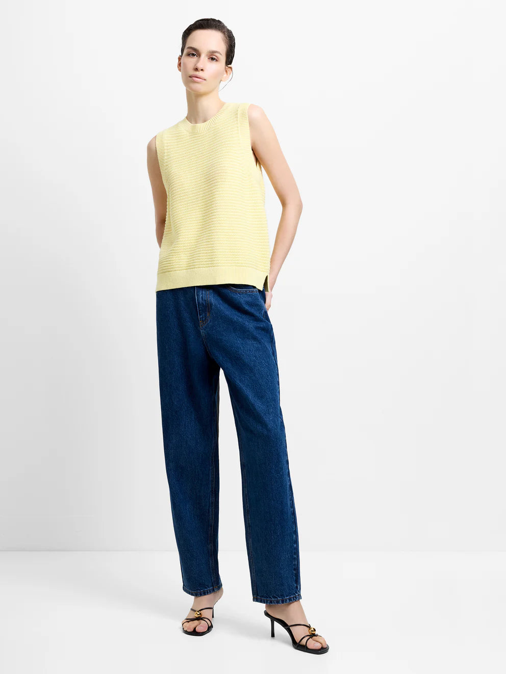 French Connection Lily Mozart Tank Top Mellow Yellow