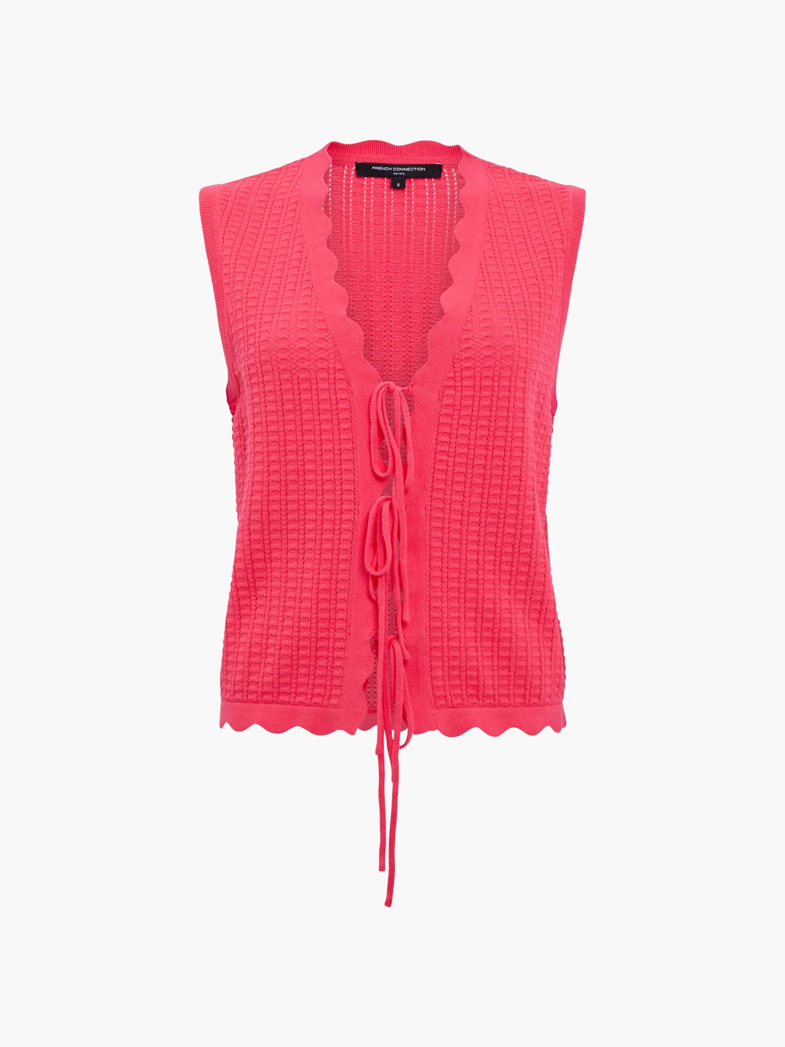 French Connection Lois Mozart Top Vest Fuchsia Pink