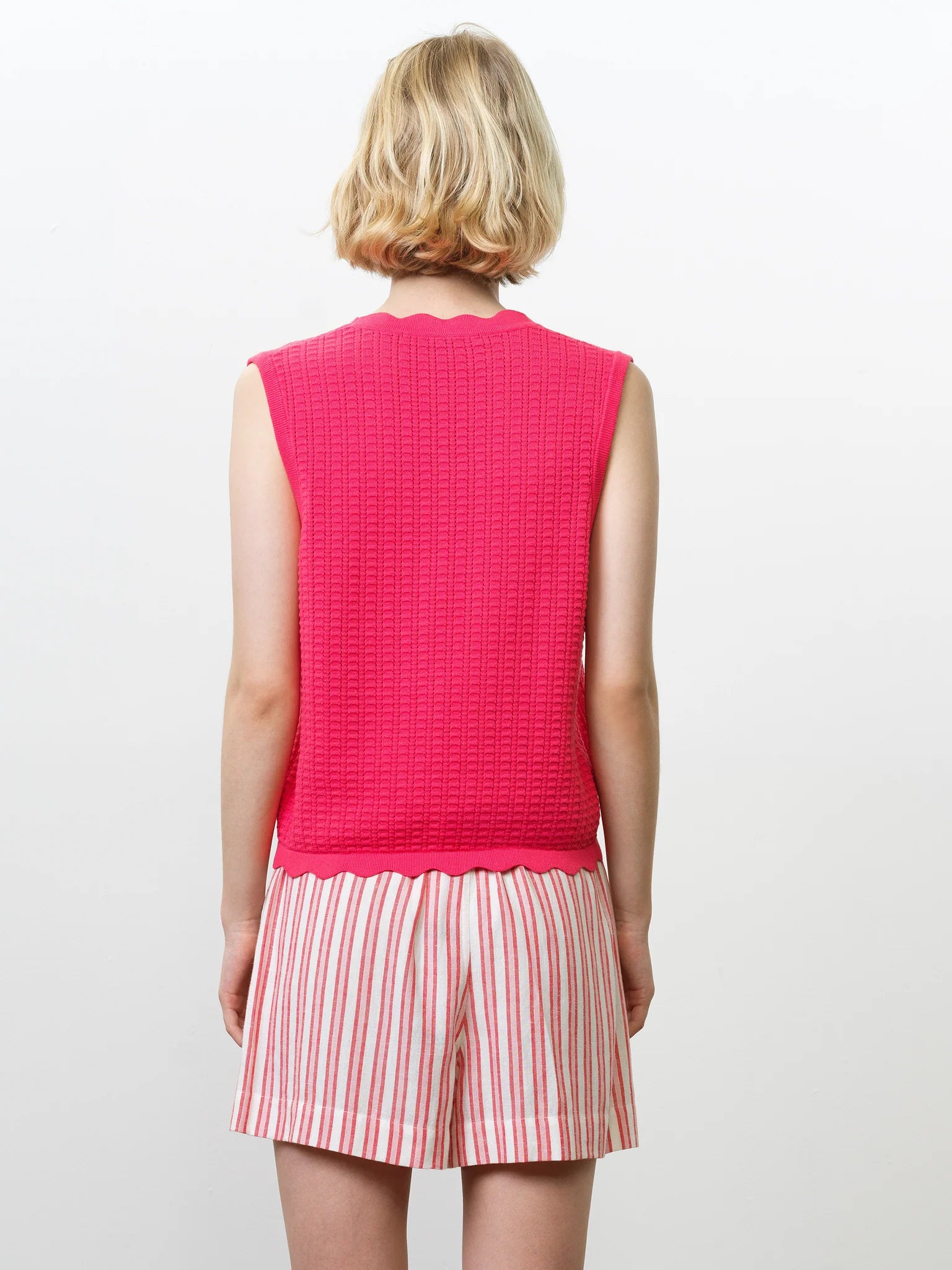 French Connection Lois Mozart Top Vest Fuchsia Pink