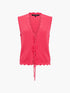 French Connection Lois Mozart Top Vest Fuchsia Pink