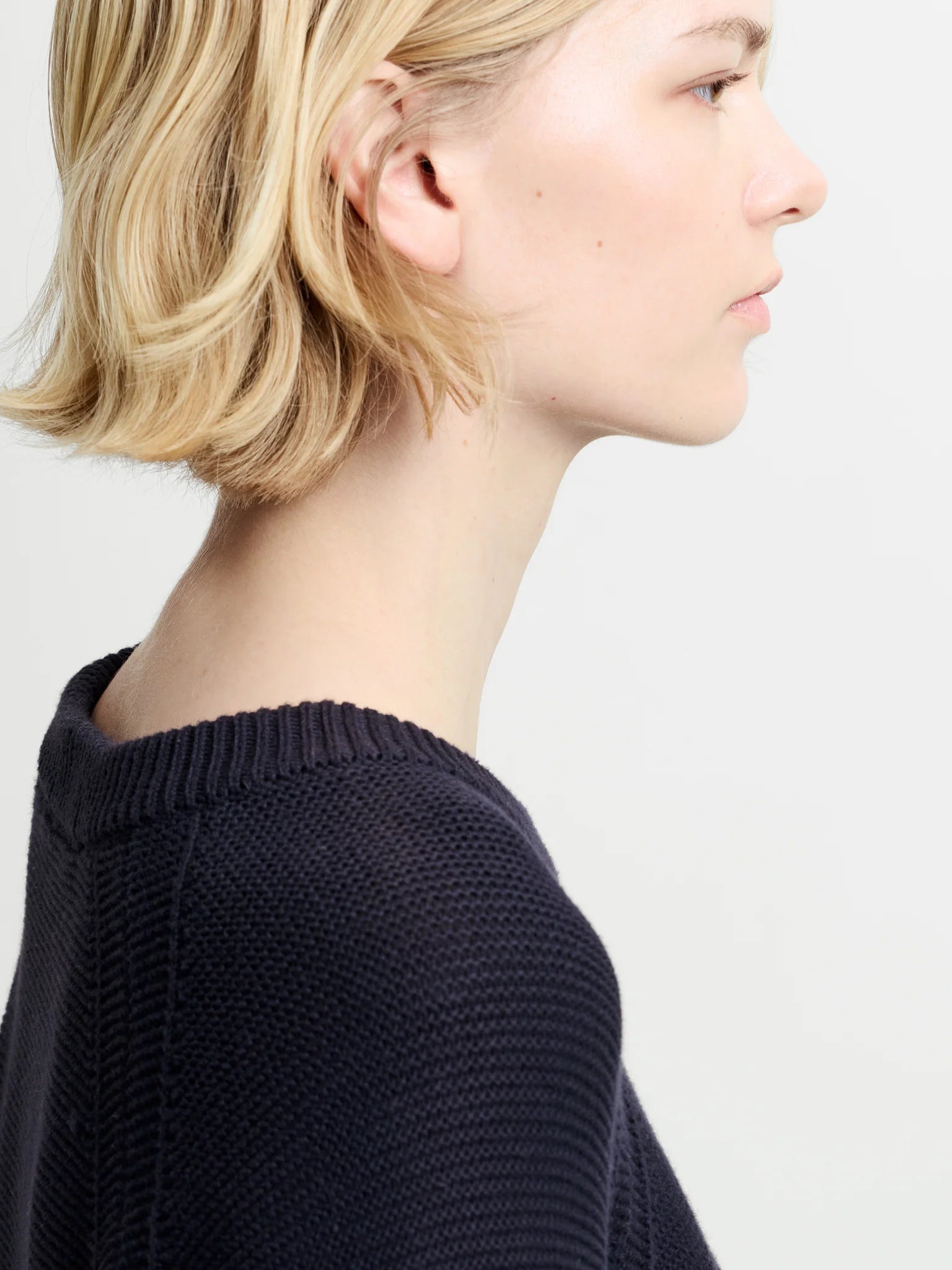 French Connection Lilly Mozart Crew Neck Jumper Utility Blue