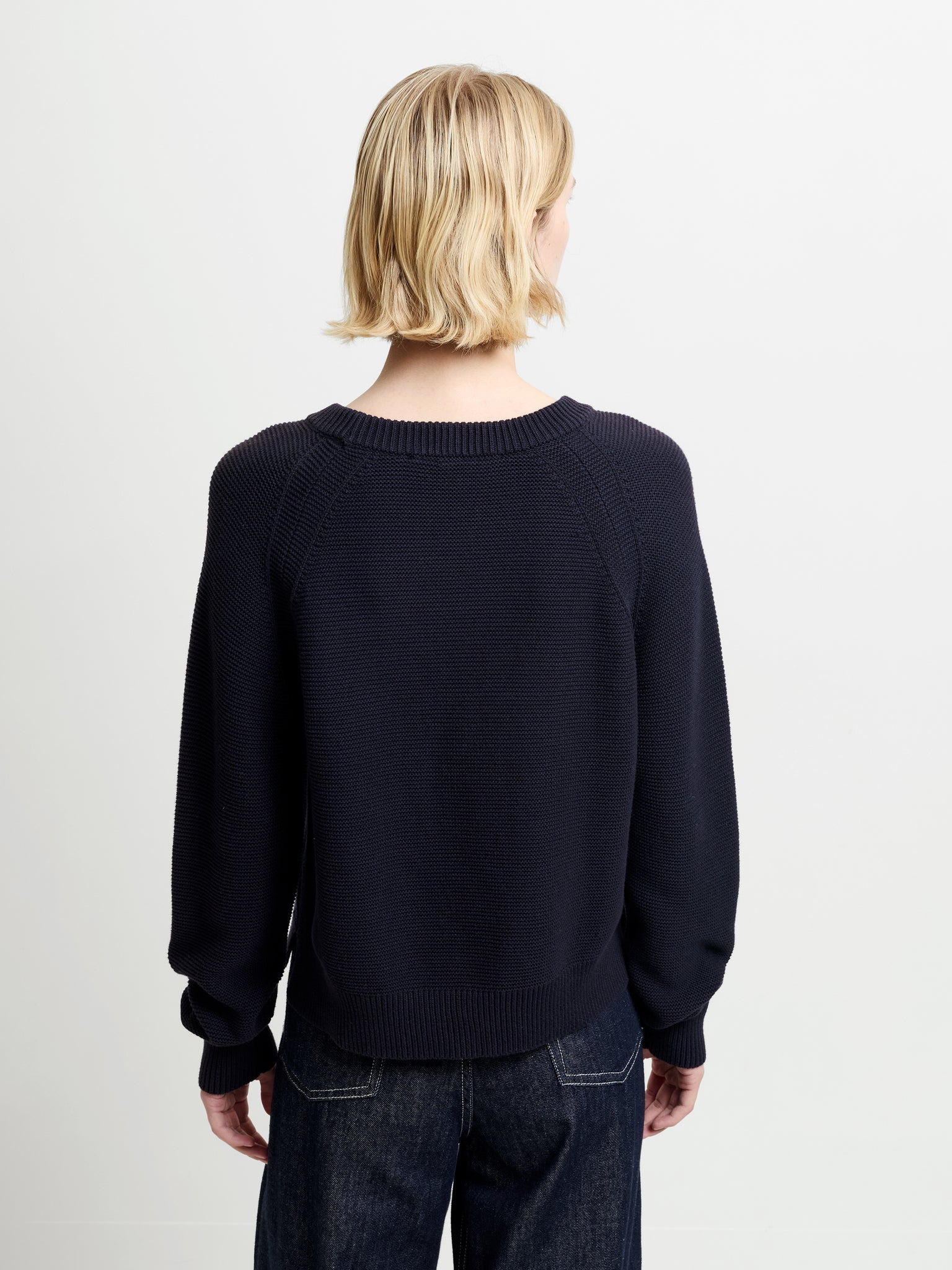 French Connection Lilly Mozart Crew Neck Jumper Utility Blue