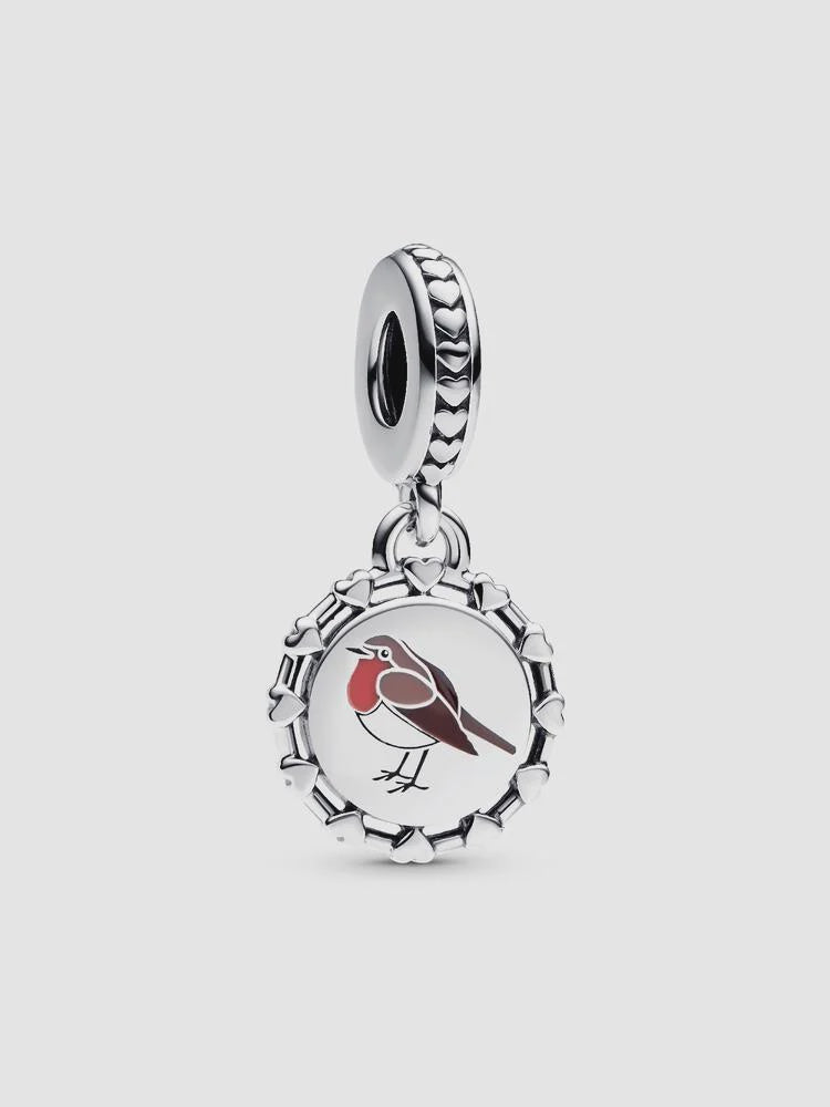 Pandora Engravable Robin Bird Dangle Charm