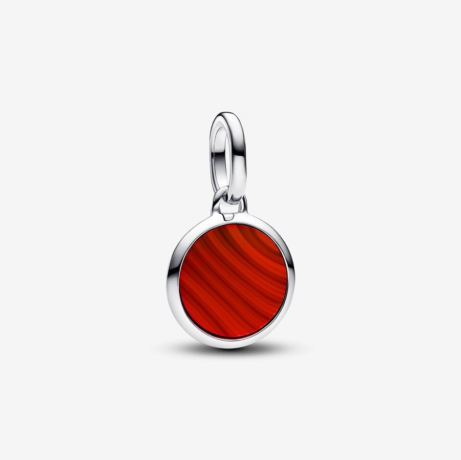 Pandora Me Red Murano Glass Engravable Mini Medallion Charm