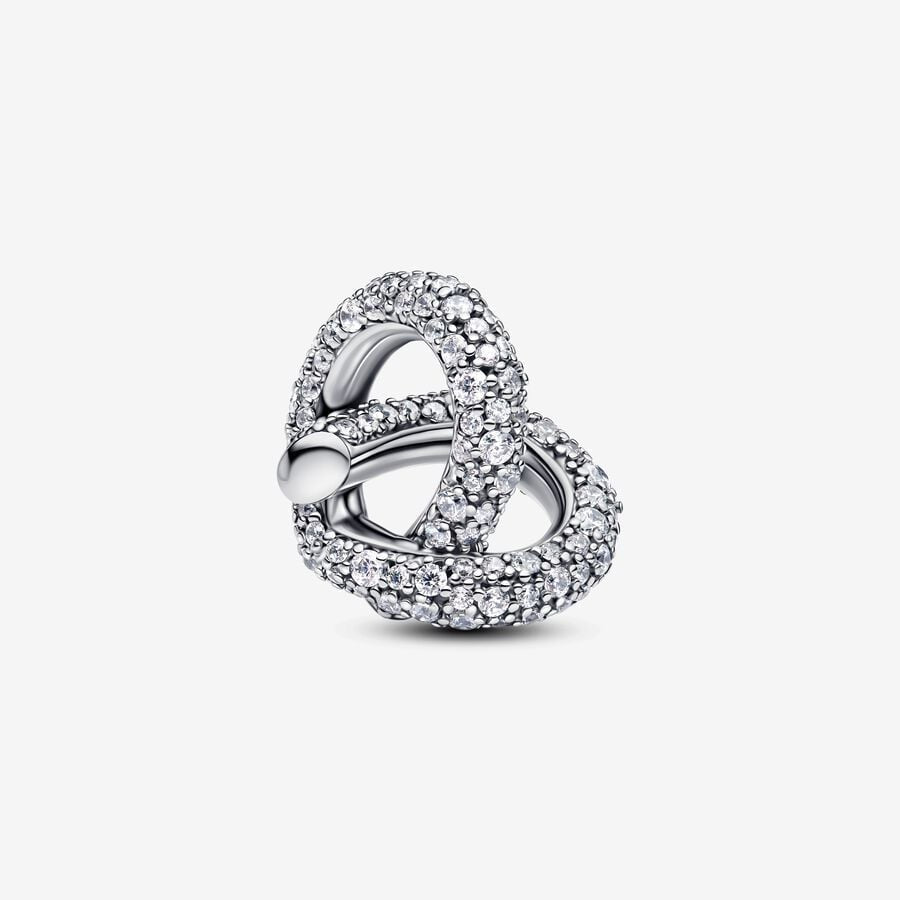 Pandora Pavé Infinity Knot Heart Charm