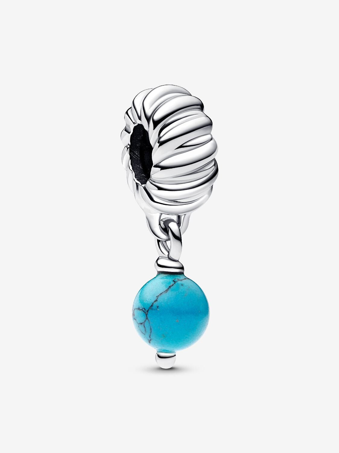 Pandora Turquoise-coloured Dangle Charm Sterling silver