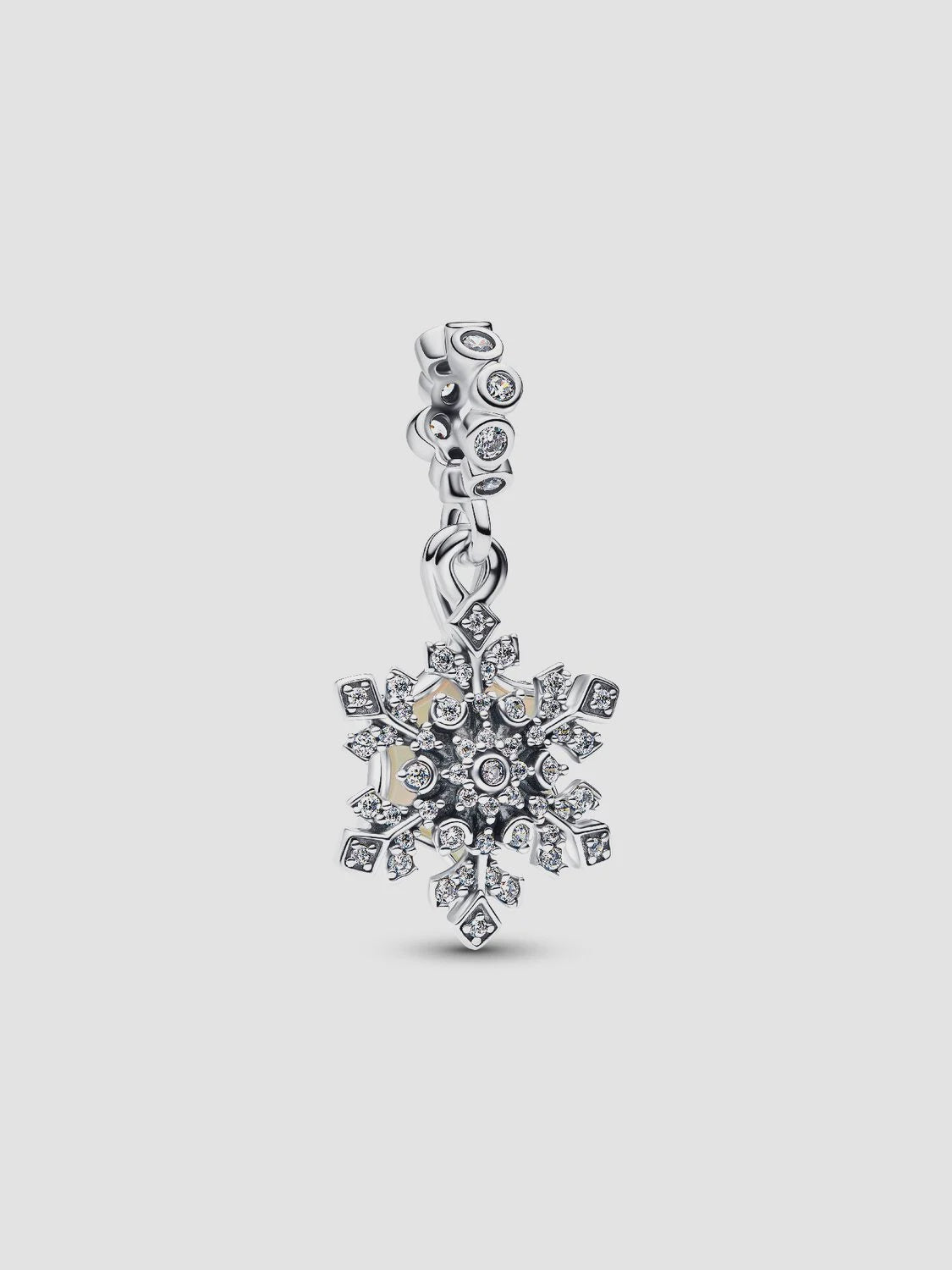 Pandora Opalescent Snowflake Double Dangle Charm