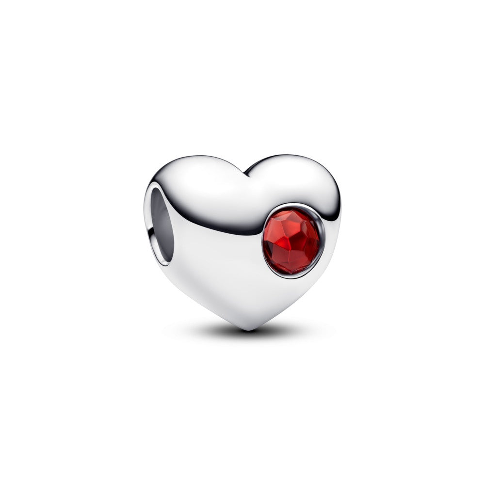 Pandora Engravable January Birthstone Heart Charm