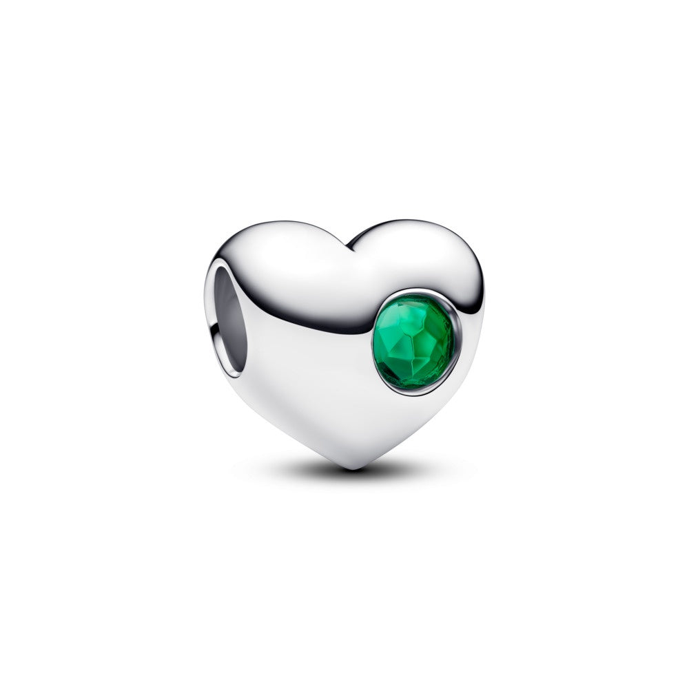 Pandora Engravable May Birthstone Heart Charm