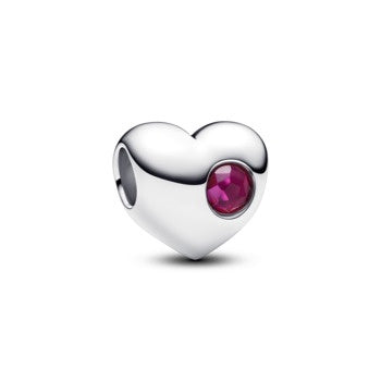 Pandora Engravable July Birthstone Heart Charm