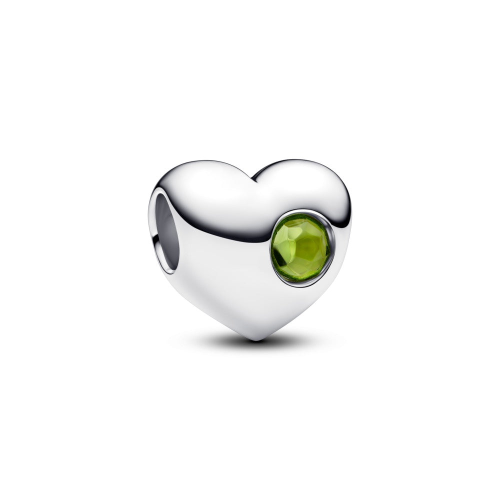 Pandora Engravable August Birthstone Heart Charm