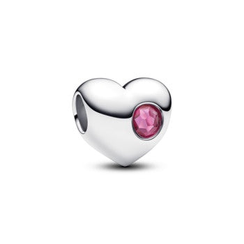 Pandora Engravable October Birthstone Heart Charm