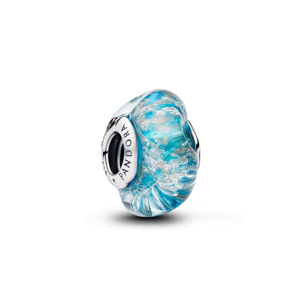 Pandra Turquoise Murano Glass & Glitter Charm