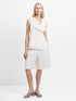 French Connection Raquel Tie Waistcoat Cream