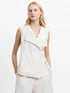 French Connection Raquel Tie Waistcoat Cream
