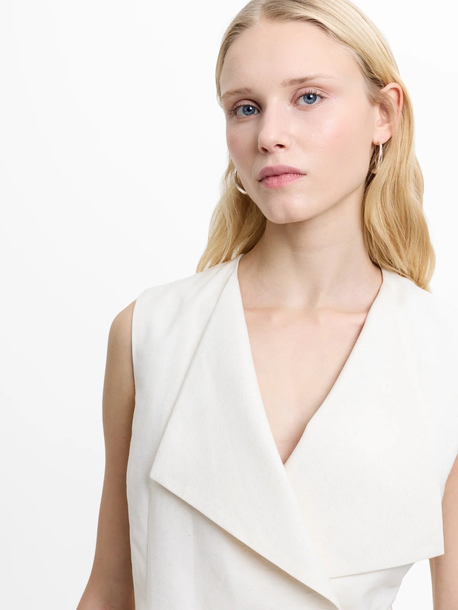 French Connection Raquel Tie Waistcoat Cream