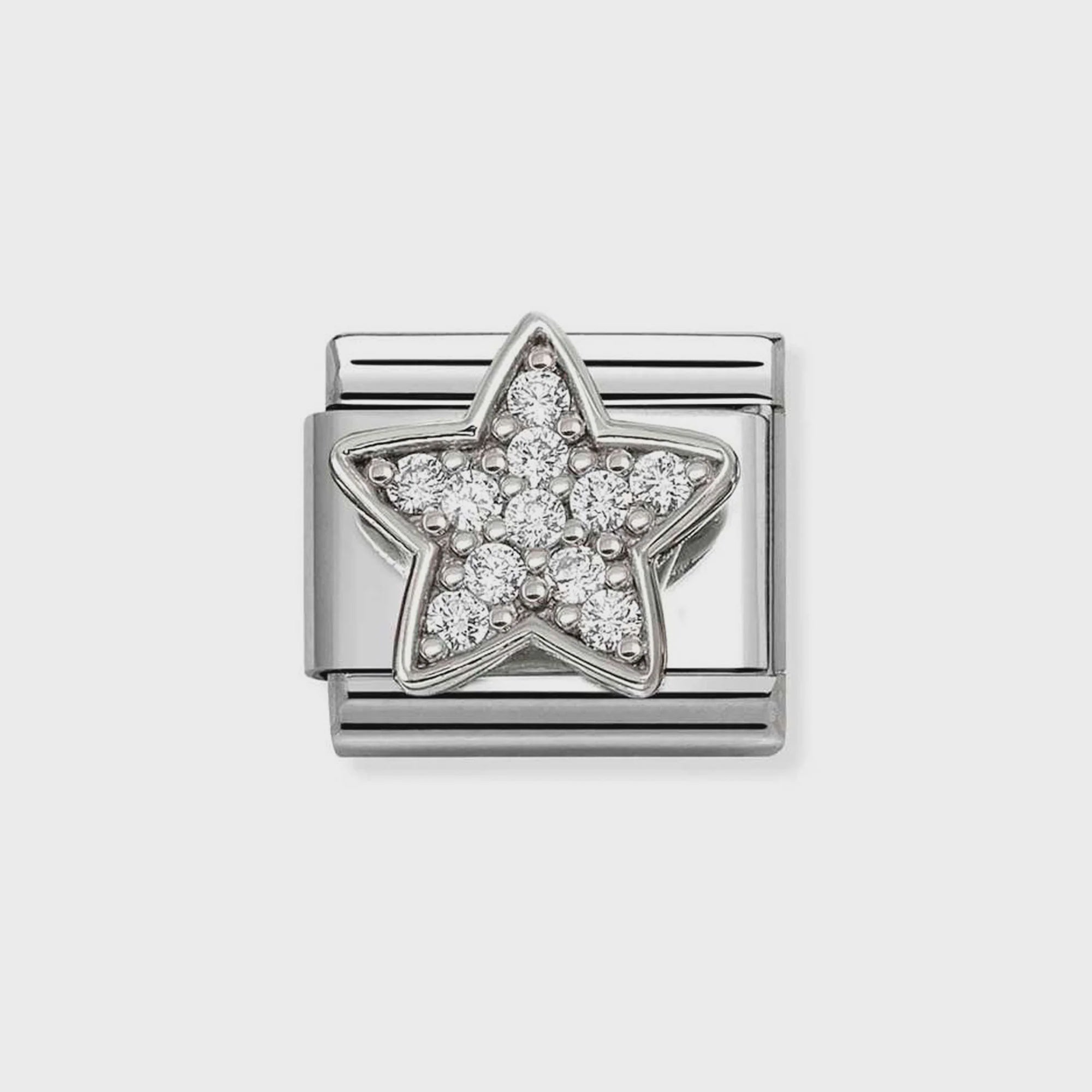 Nomination Silver Rich White Heart Charm