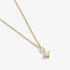 Joma Halo Pearl CZ & Pearl Pendant Gold Necklace