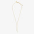 Joma Halo Pearl CZ & Pearl Lariat Gold Necklace