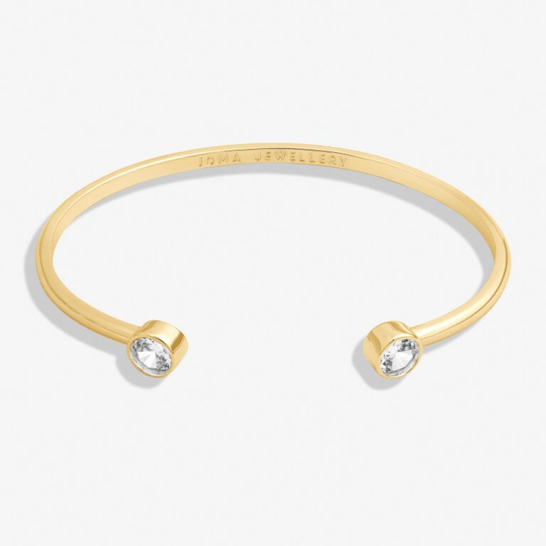 Joma Halo Pearl CZ Gold Bangle