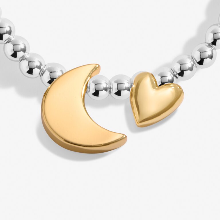 Joma Boxed A Little Love You To The Moon Silver & Gold Bracelet