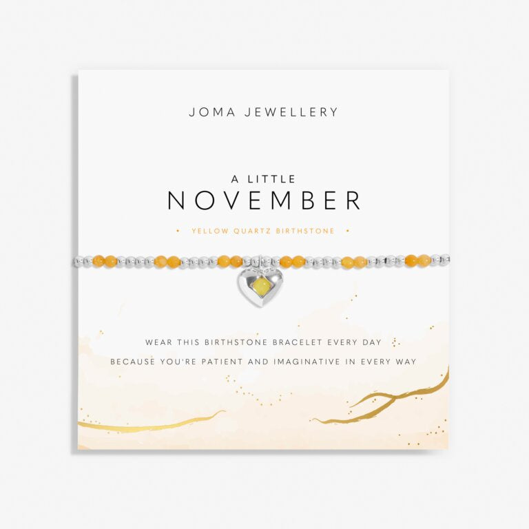 Joma Birthstone A Little November Yellow Quartz Bracelet