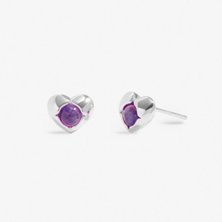 Joma Birthstone February Amethyst Earrings