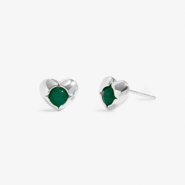 Joma Birthstone May Green Agate Earrings