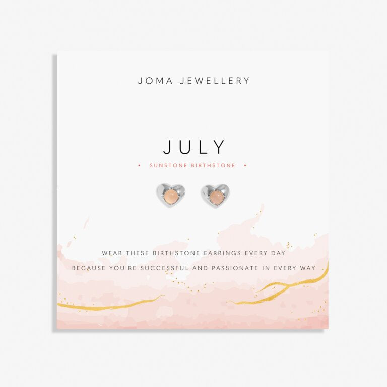 Joma Birthstone July Sunstone Earrings