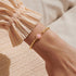 Joma Serenity Stones Watermelon Quartz Gold Bracelet