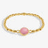Joma Serenity Stones Watermelon Quartz Gold Bracelet