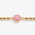 Joma Serenity Stones Watermelon Quartz Gold Bracelet